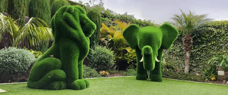 figuras gigantes de césped artificial