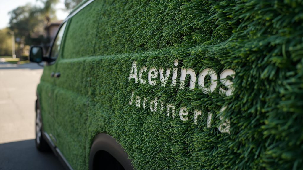 aceviños jardinería furgón césped