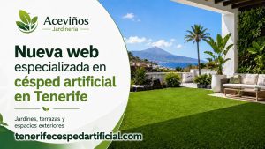 Nueva web de césped artificial en Tenerife de Aceviños Jardinería