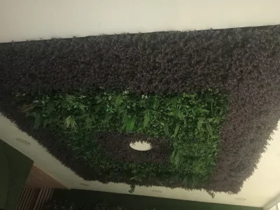 techo de césped artificial